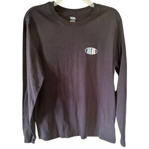 Vans Logo Long Sleeve Shirt - Size Large - Black